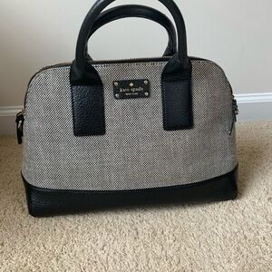 Kate Spade Black and Cream Satchel